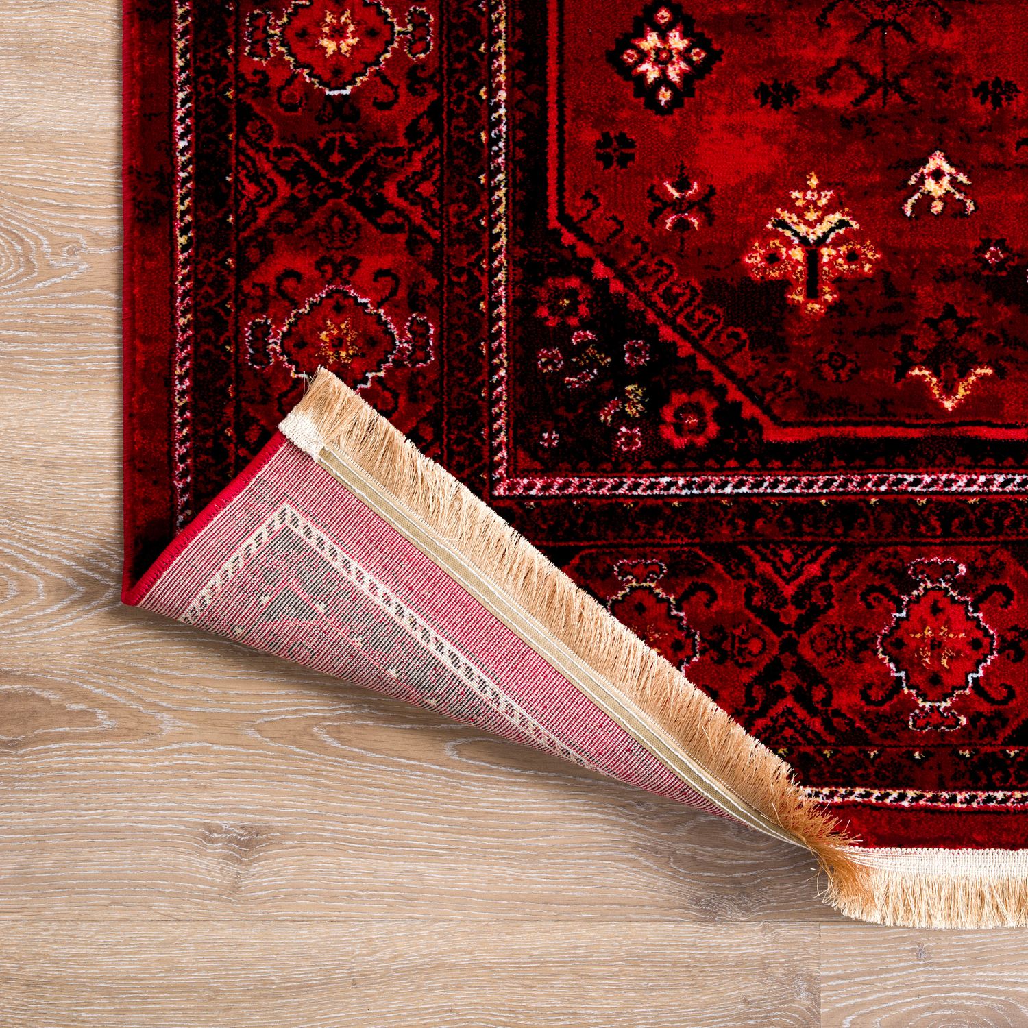 Teppich ROYAL Dunkelrot im Vintage-Orient Stil“– Hochwertig & Pflegeleicht-8