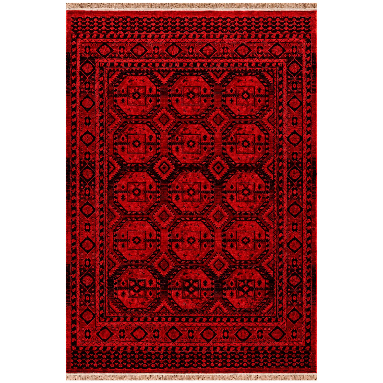 Teppich ROYAL Dunkelrot im Vintage-Orient Stil“– Hochwertig & Pflegeleicht-8