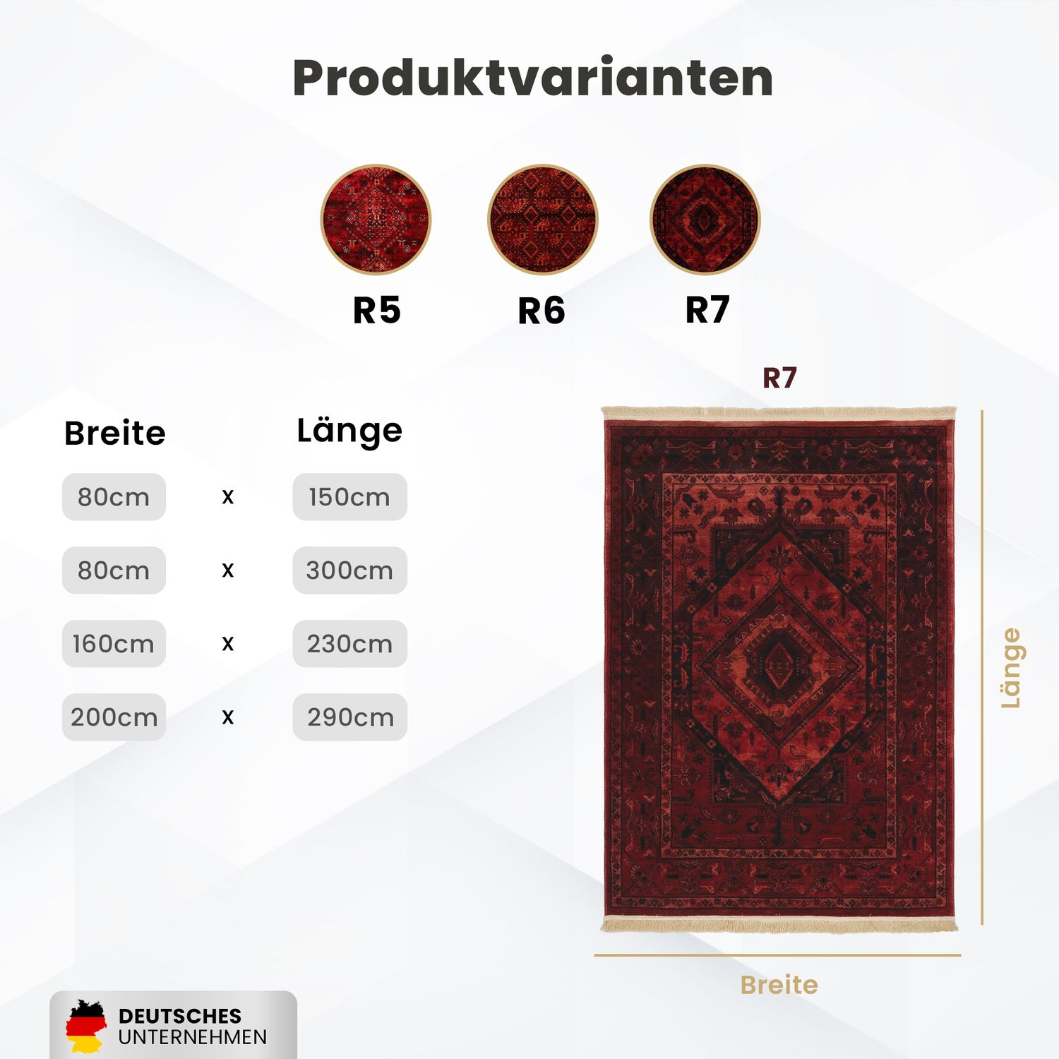 Teppich ROYAL Dunkelrot im Vintage-Orient Stil“– Hochwertig & Pflegeleicht-zoom-18