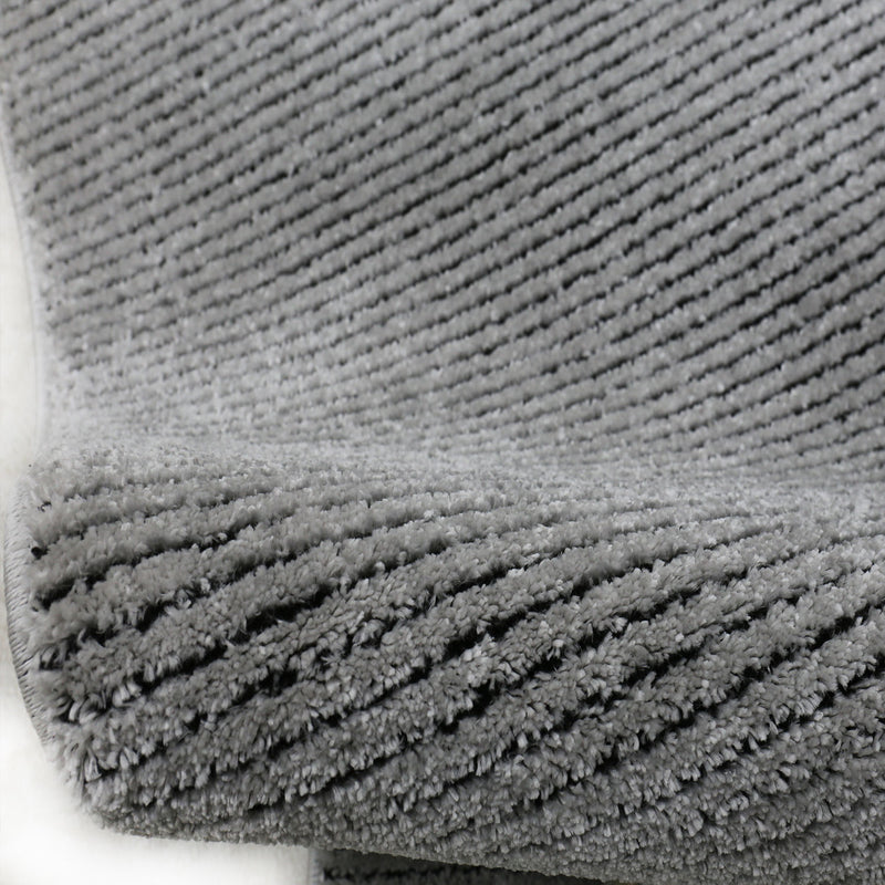 Modern striped carpet with contour cut for living room, bedroom, children's room-zoom-