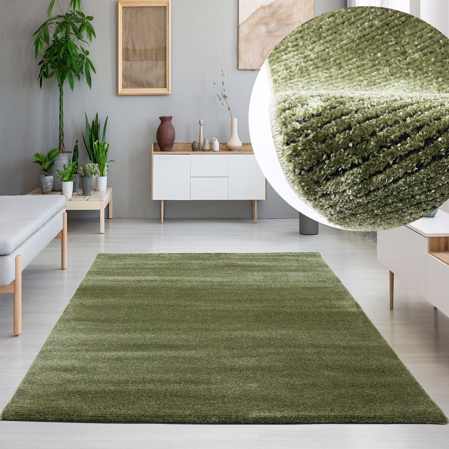 Modern striped carpet with contour cut for living room, bedroom, children's room