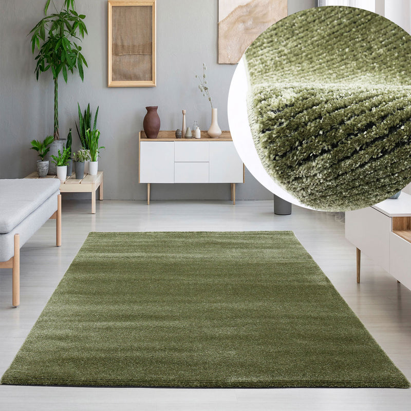 Modern striped carpet with contour cut for living room, bedroom, children's room-zoom-