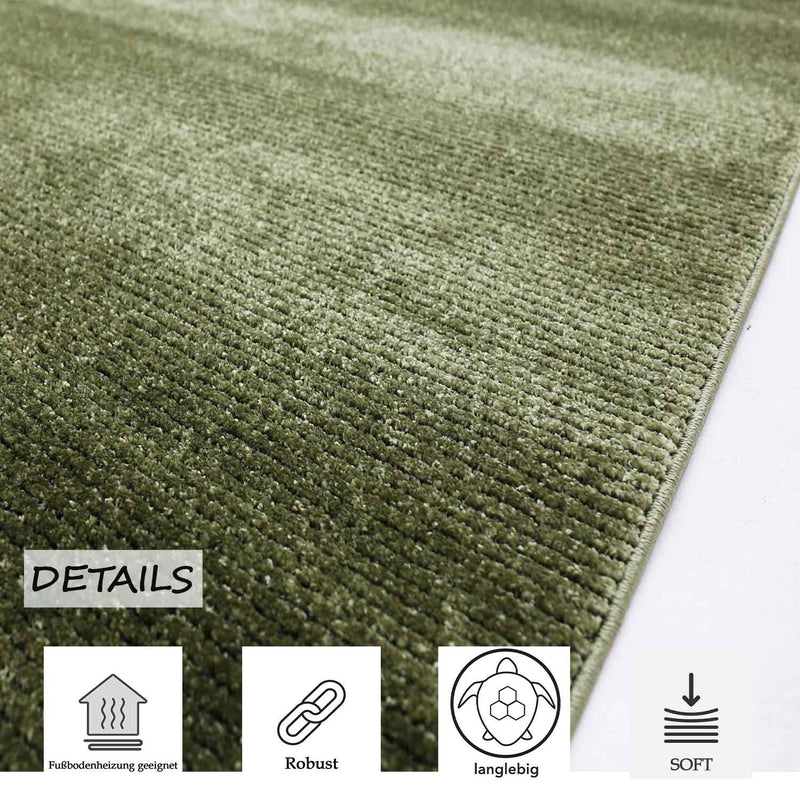 Modern striped carpet with contour cut for living room, bedroom, children's room-zoom-