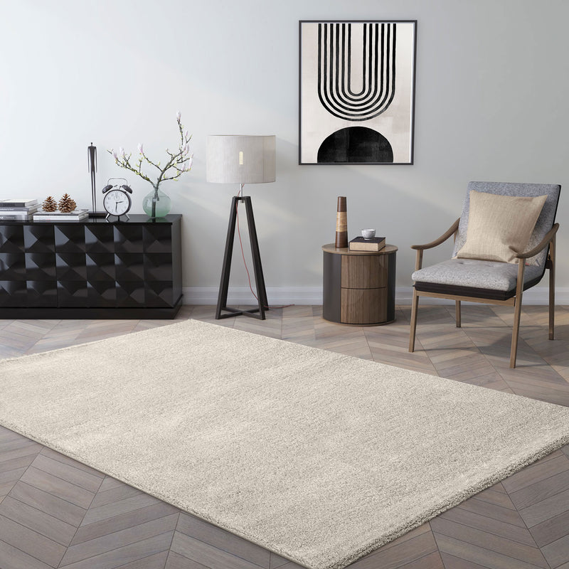 Short-pile rug, solid color, super quality, ultra-soft, for living room, children's room, bedroom, runner-zoom-
