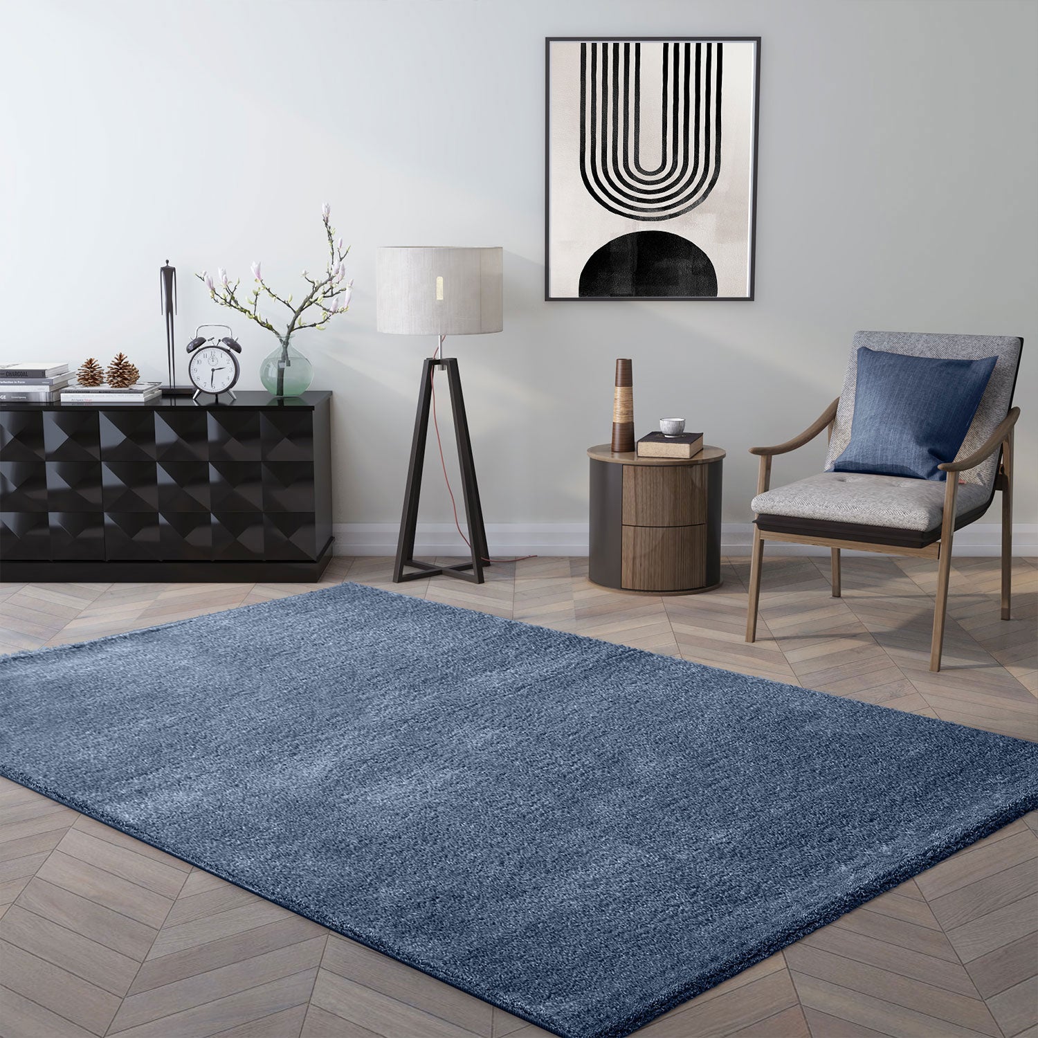 Short-pile rug, solid color, super quality, ultra-soft, for living room, children's room, bedroom, runner-24