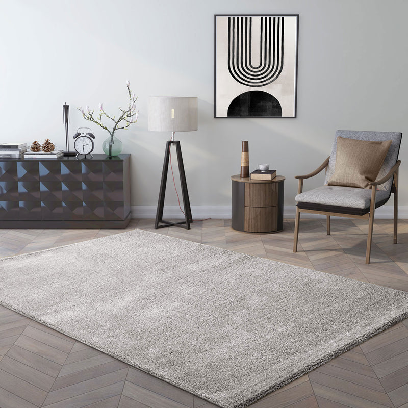 Short-pile rug, solid color, super quality, ultra-soft, for living room, children's room, bedroom, runner-zoom-