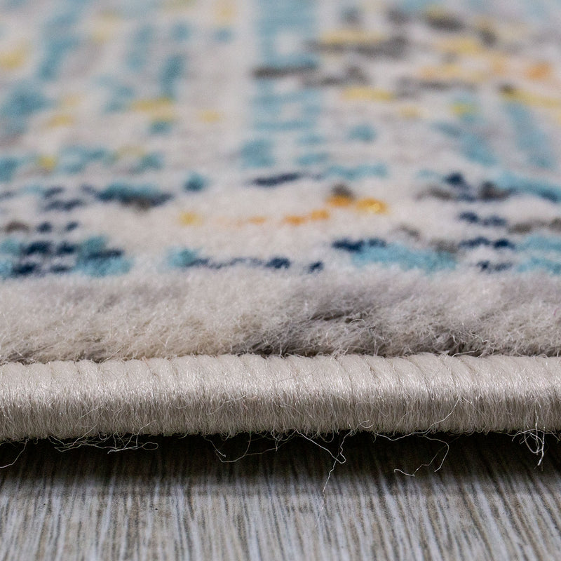 Teppich Wohnzimmer Kurzflor Designer Teppich Creme Neu-zoom-