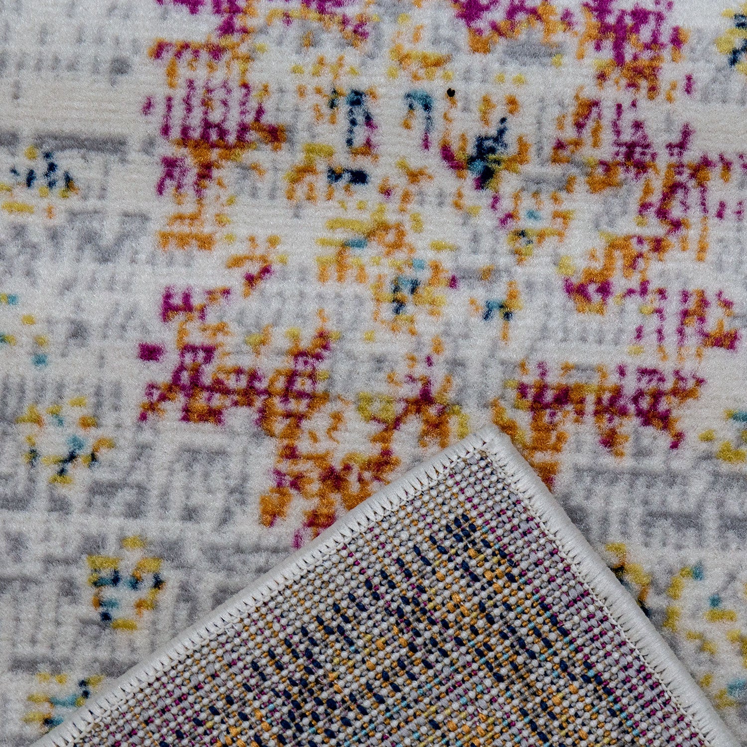 Teppich Wohnzimmer Kurzflor Designer Teppich Creme Neu
