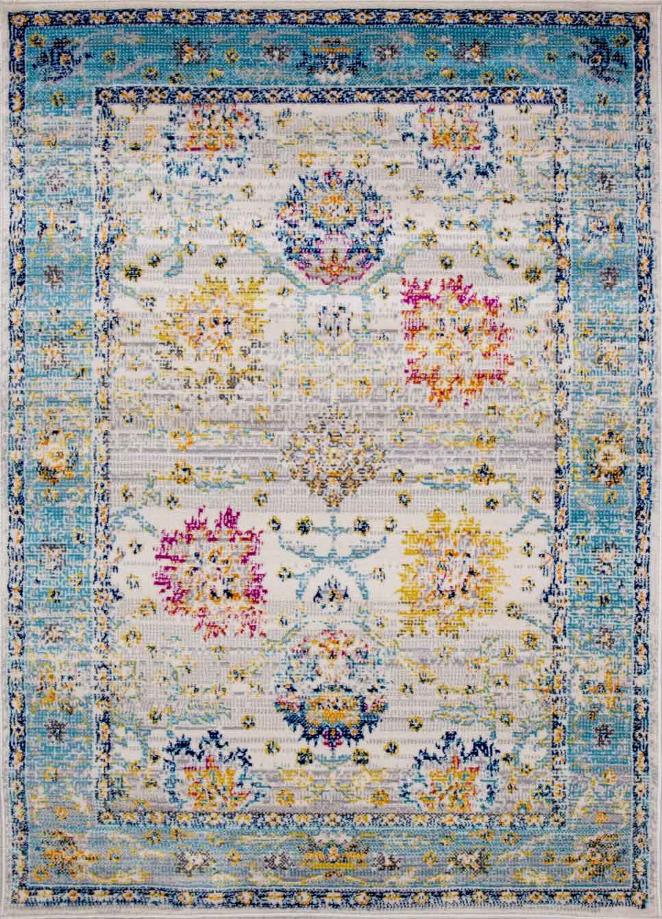Living Room Rug Short Pile Designer Rug Cream New-4