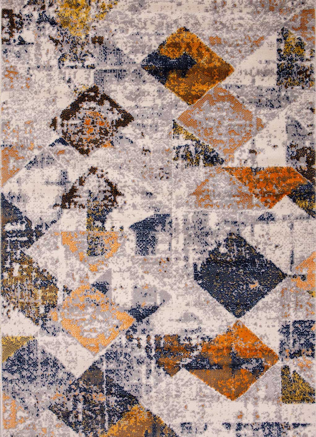 Vintage Look Designer Short Pile Rug Runner Copper-4