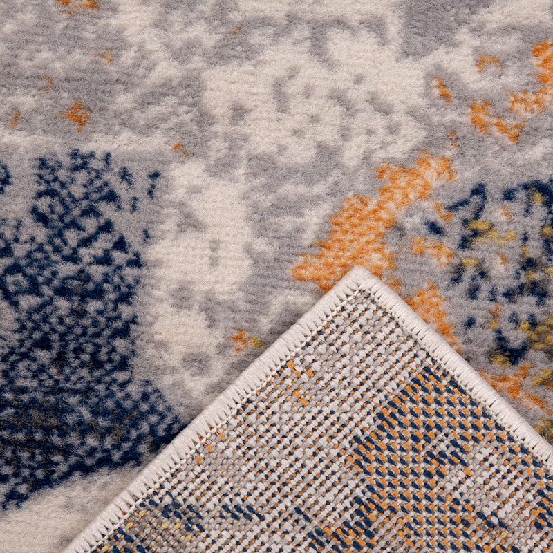 Vintage Look Designer Short Pile Rug Runner Copper-zoom-