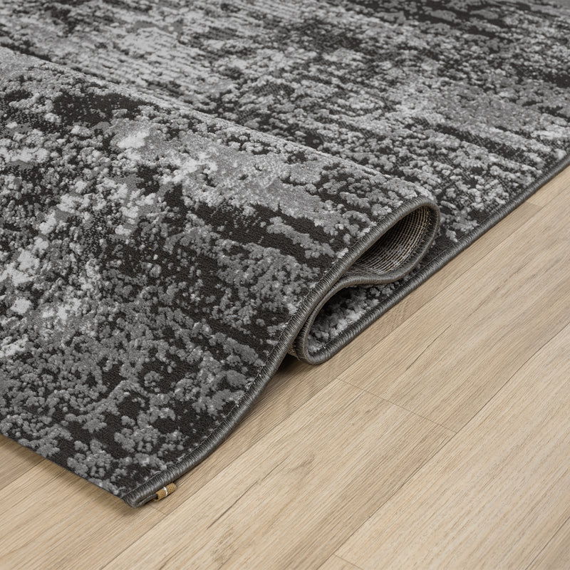 Living room/bedroom rug, vintage look, short pile rug with a distressed pattern-zoom-
