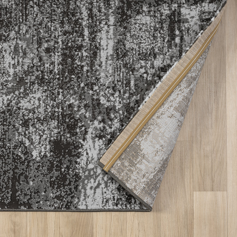 Living room/bedroom rug, vintage look, short pile rug with a distressed pattern-zoom-
