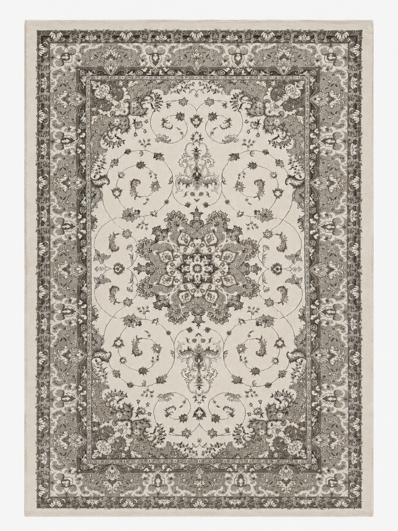 Teppich Wohnzimmer / Schlafzimmer Vintage Look Teppich Kurzflor Used Muster-zoom-
