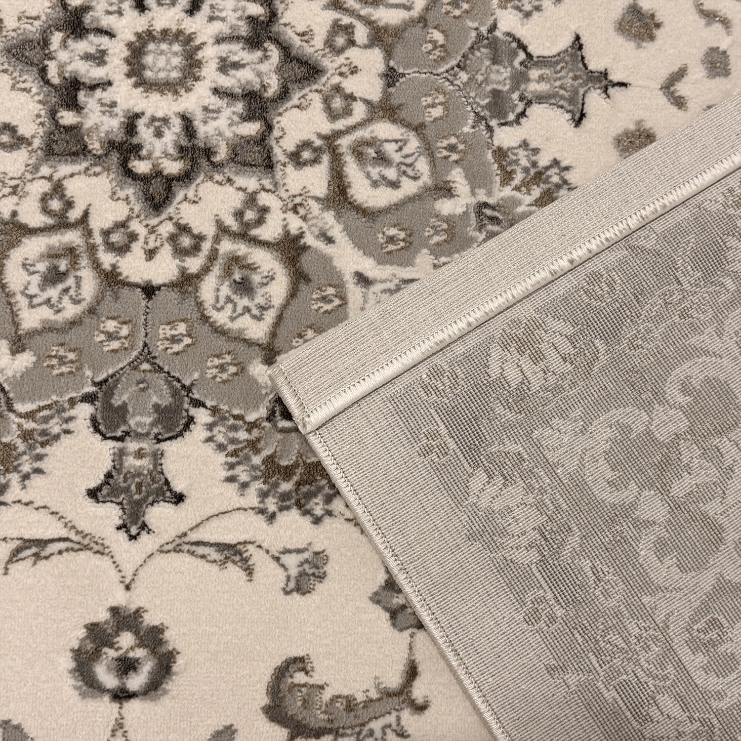 Teppich Wohnzimmer / Schlafzimmer Vintage Look Teppich Kurzflor Used Muster-7