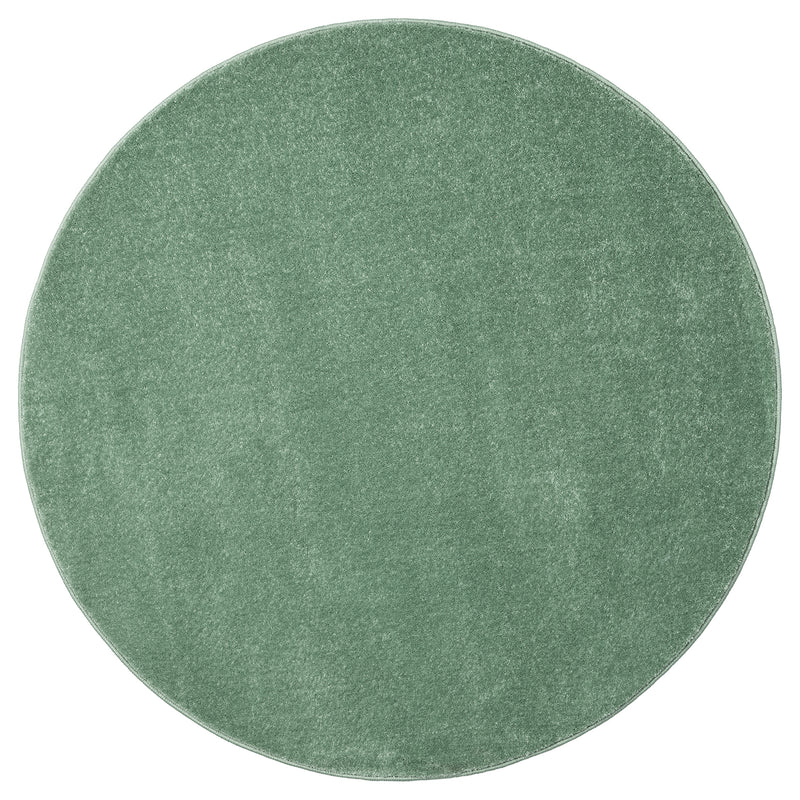Round rug for living room, short pile, solid color, soft, round, suitable for bedroom or children's room-zoom-