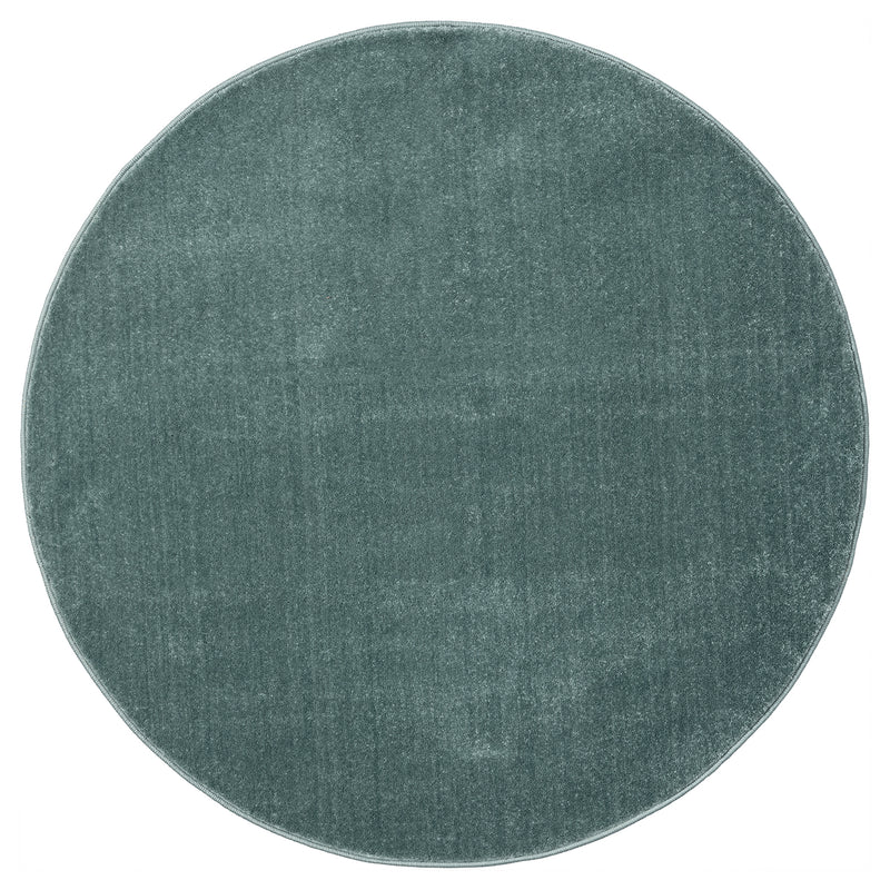 Round rug for living room, short pile, solid color, soft, round, suitable for bedroom or children's room-zoom-