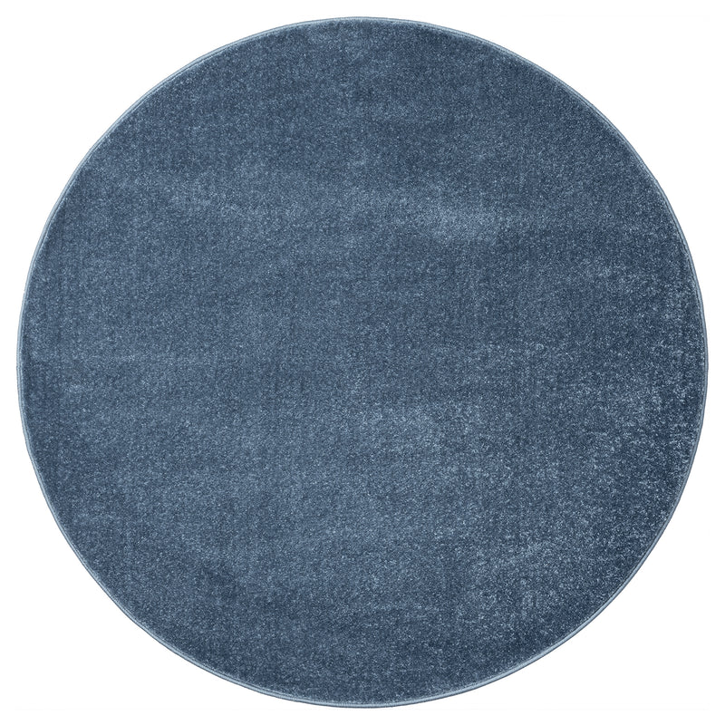 Round rug for living room, short pile, solid color, soft, round, suitable for bedroom or children's room-zoom-