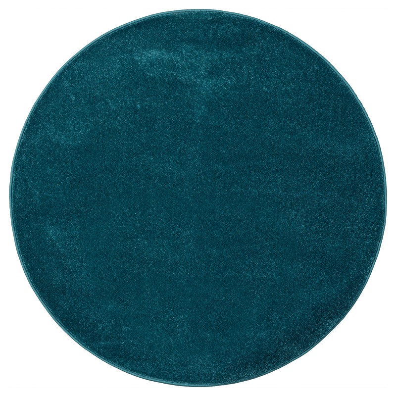 Round rug for living room, short pile, solid color, soft, round, suitable for bedroom or children's room-zoom-