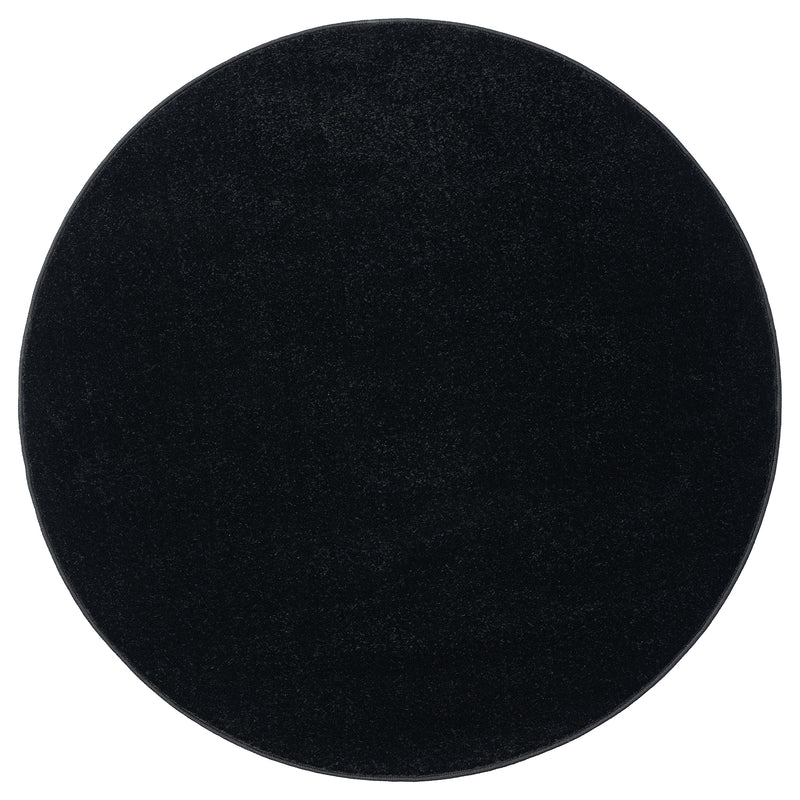 Round rug for living room, short pile, solid color, soft, round, suitable for bedroom or children's room-zoom-
