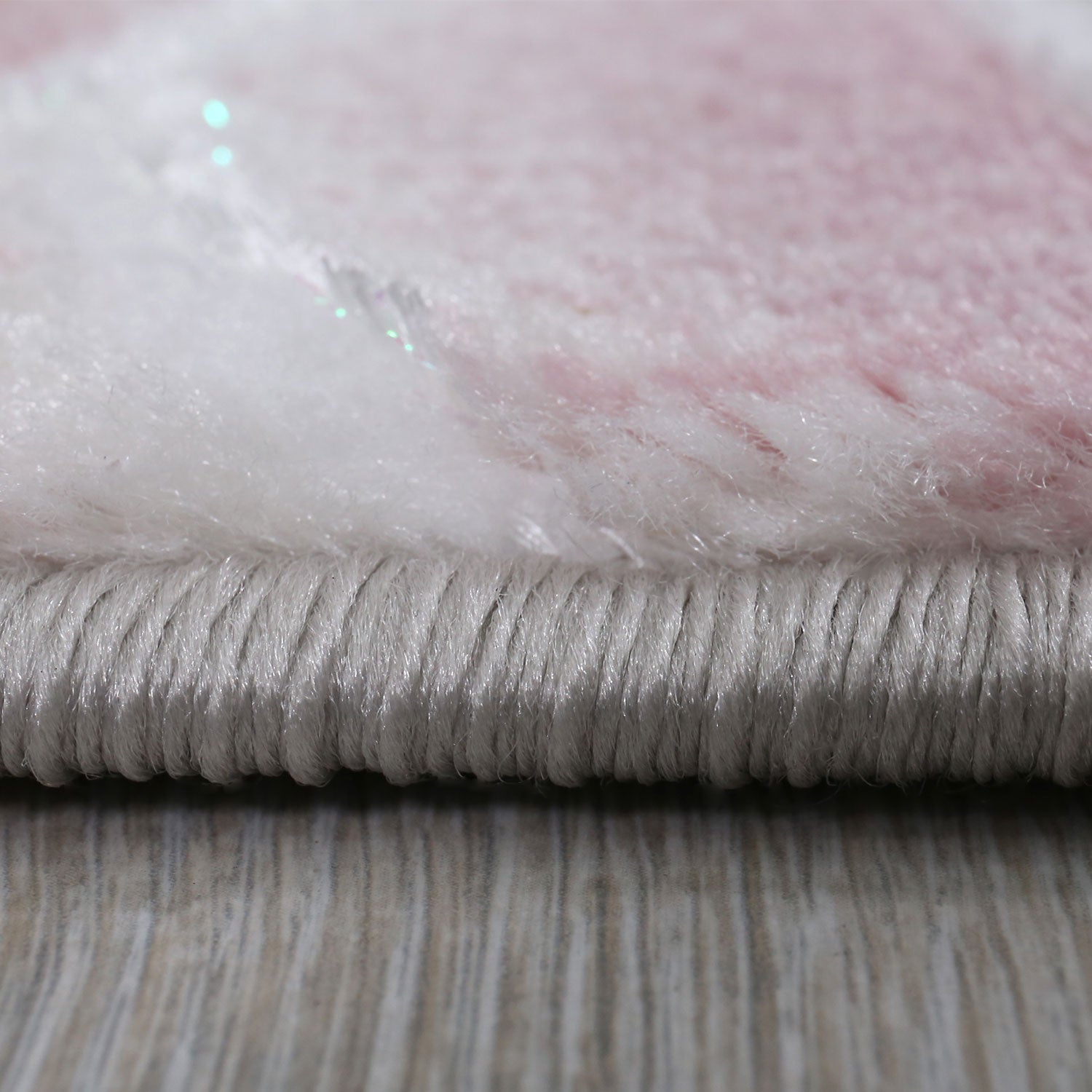 Teppich Wohnzimmer Floral Rosen Muster in Rosa Pink Creme Grau Schwarz Anthrazit mit Glanzfaser-zoom-3