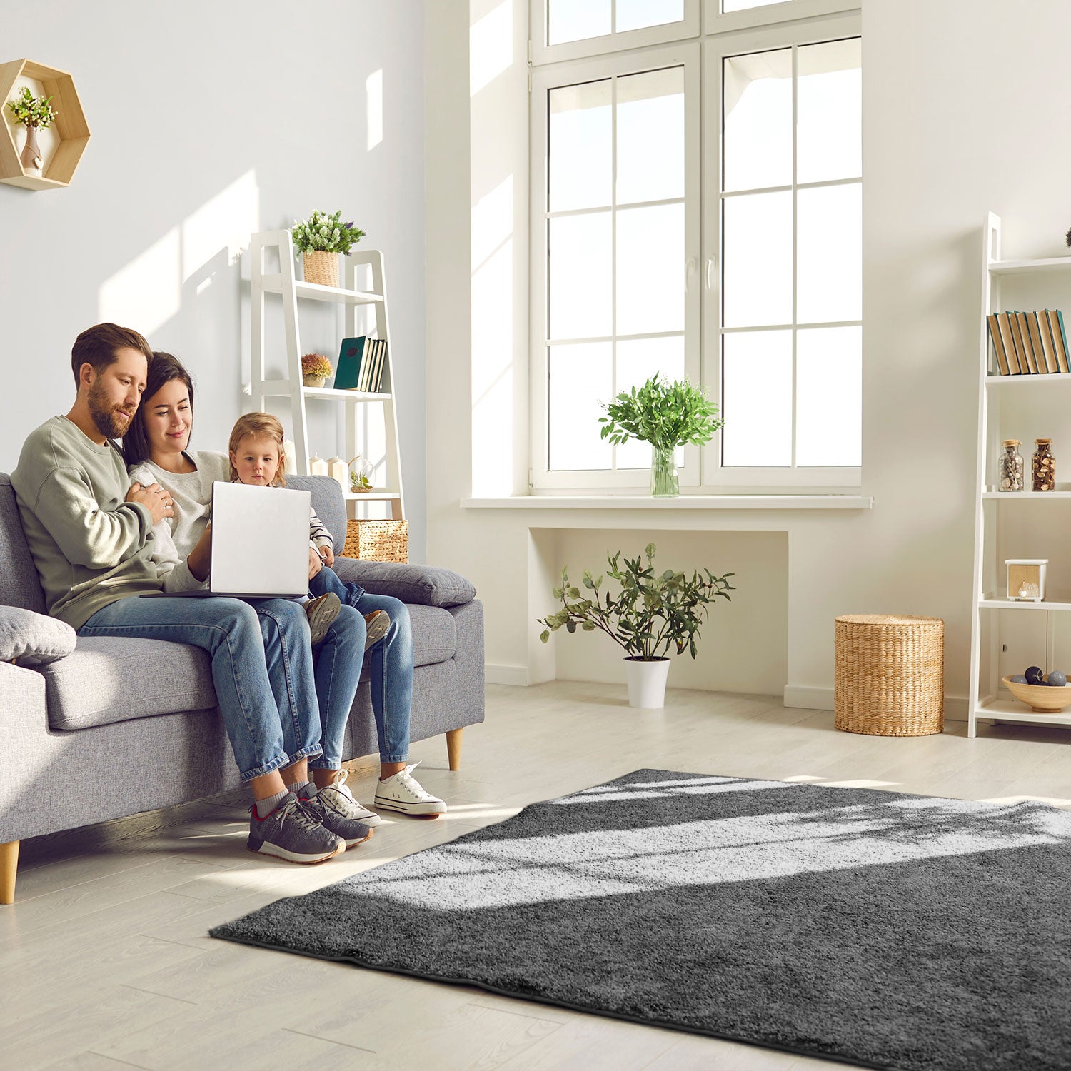 Short-pile, solid-color rug for living room, suitable for bedrooms and children's rooms; soft and easy-care; various sizes and colors. -18