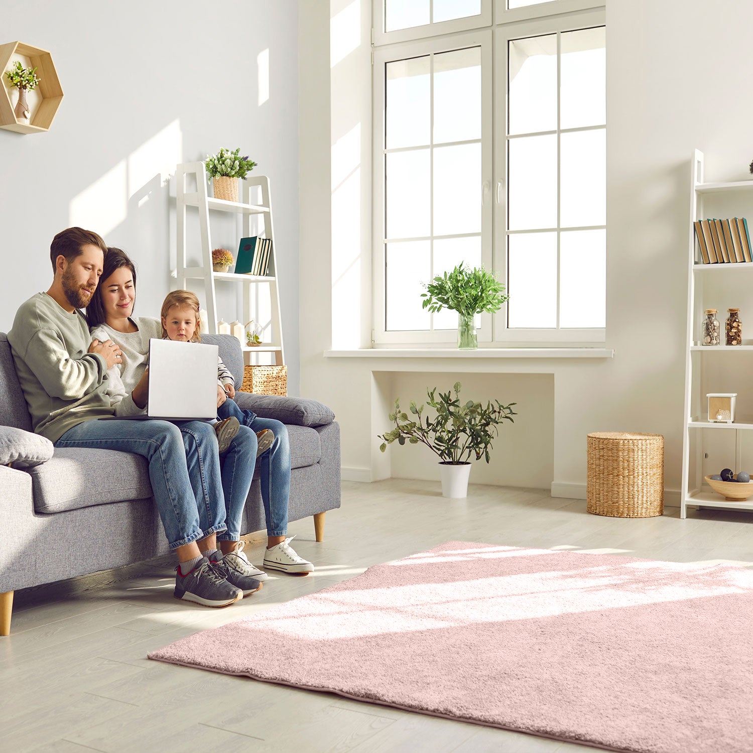 Short-pile, solid-color rug for living room, suitable for bedrooms and children's rooms; soft and easy-care; various sizes and colors. -12