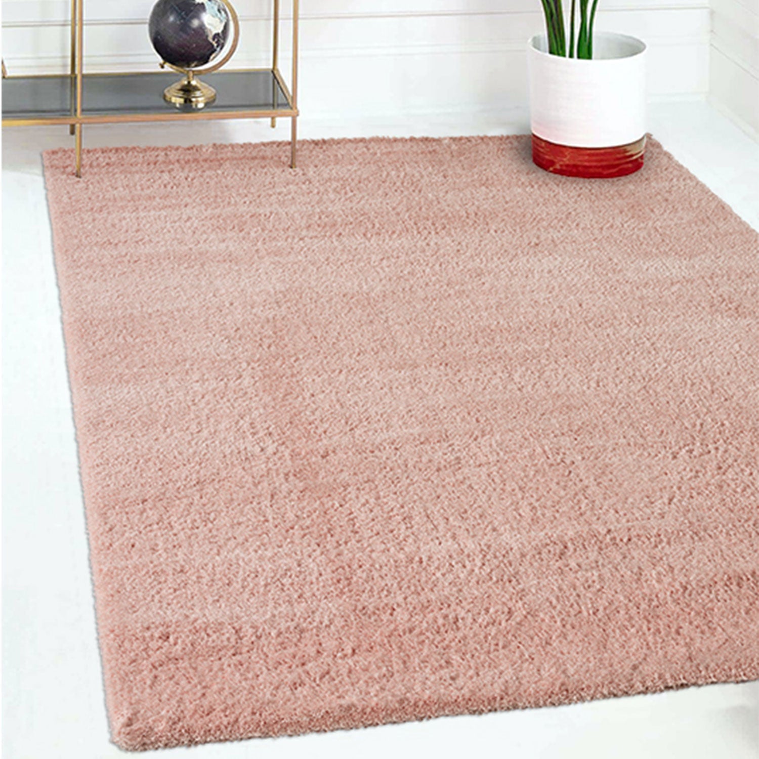 Short-pile, solid-color, modern, fluffy, soft microfiber rug, for living room, bedroom, kitchen