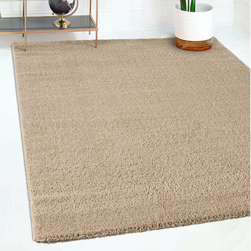 Short-pile, solid-color, modern, fluffy, soft microfiber rug, for living room, bedroom, kitchen-zoom-