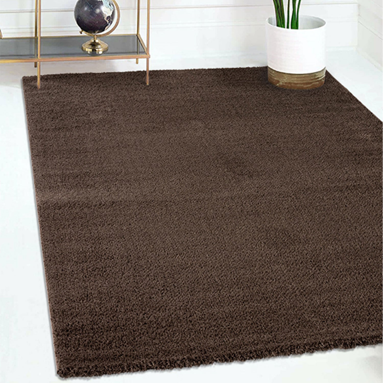 Short-pile, solid-color, modern, fluffy, soft microfiber rug, for living room, bedroom, kitchen-7