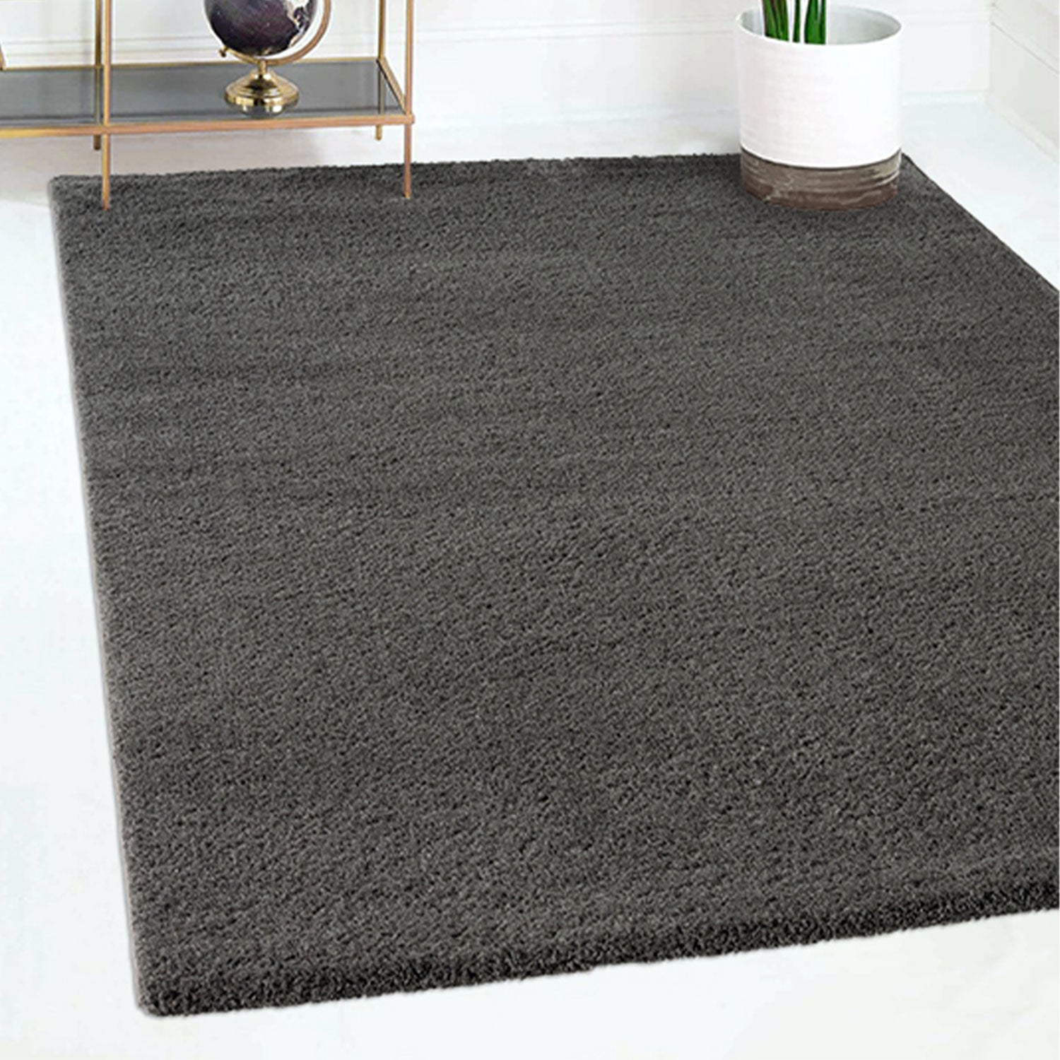 Short-pile, solid-color, modern, fluffy, soft microfiber rug, for living room, bedroom, kitchen-12