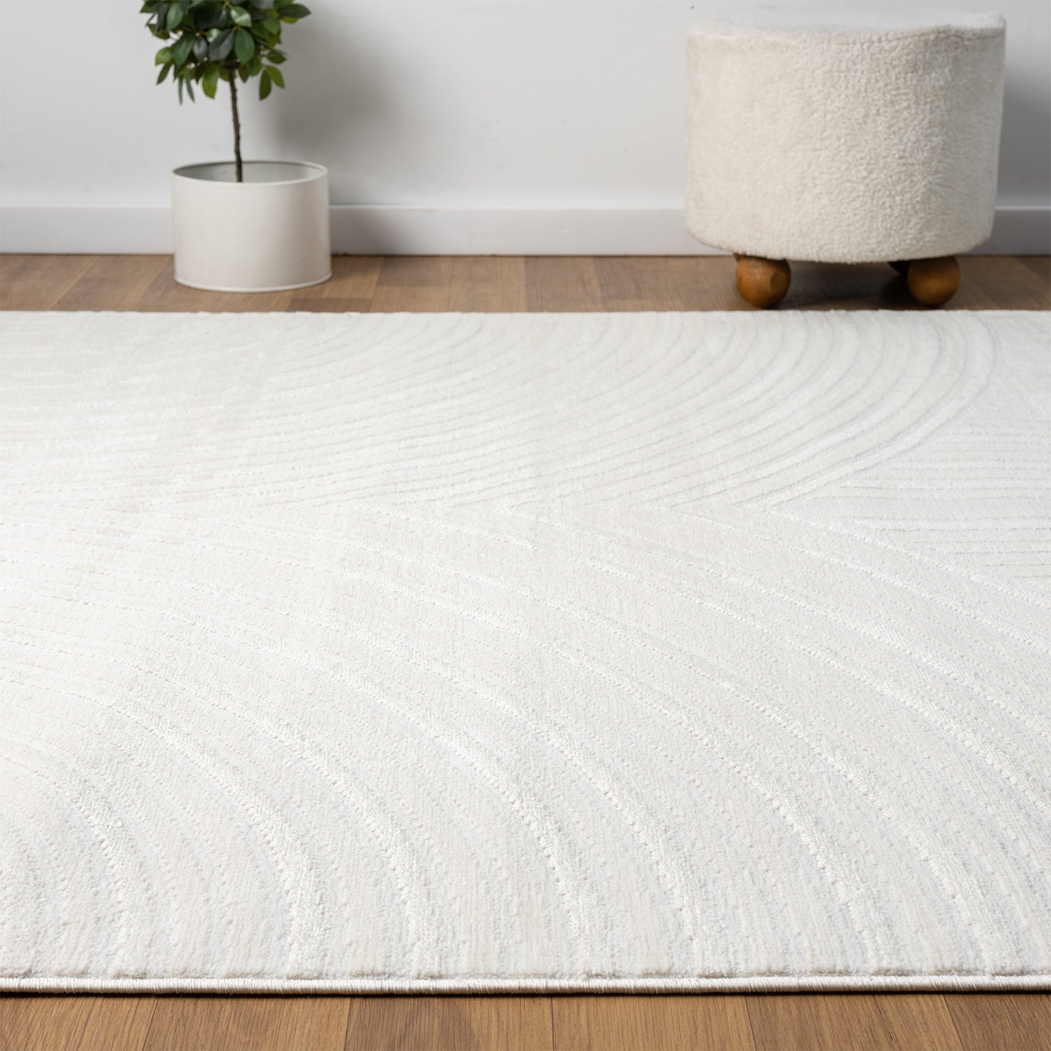 Living room rug, short pile, bedroom, wave pattern, high-low design / modern, vibrant look-14