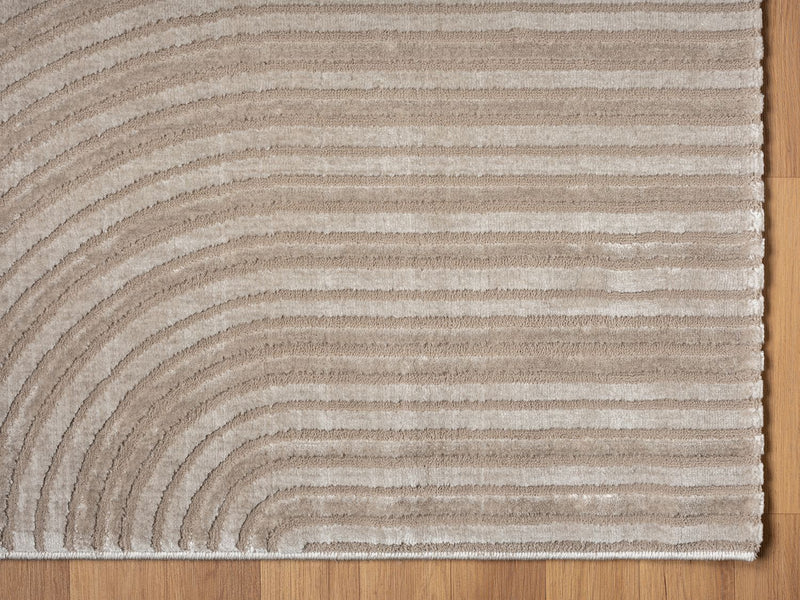 Living room rug, short pile, bedroom, wave pattern, high-low design / modern, vibrant look-zoom-