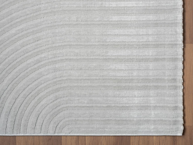Living room rug, short pile, bedroom, wave pattern, high-low design / modern, vibrant look-zoom-