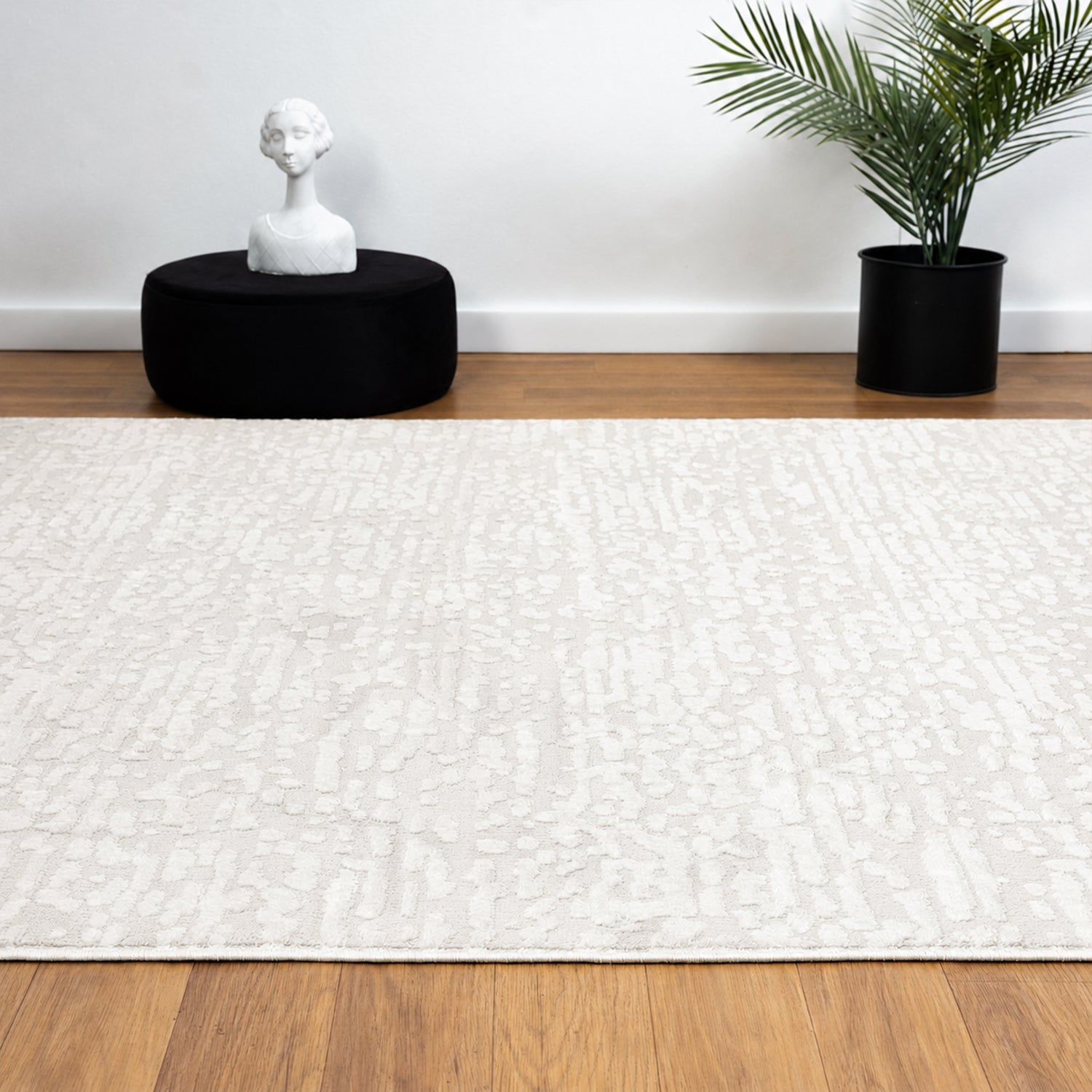 Living room rug, short pile, bedroom runner, high-low pattern/3D effect, Boho-17