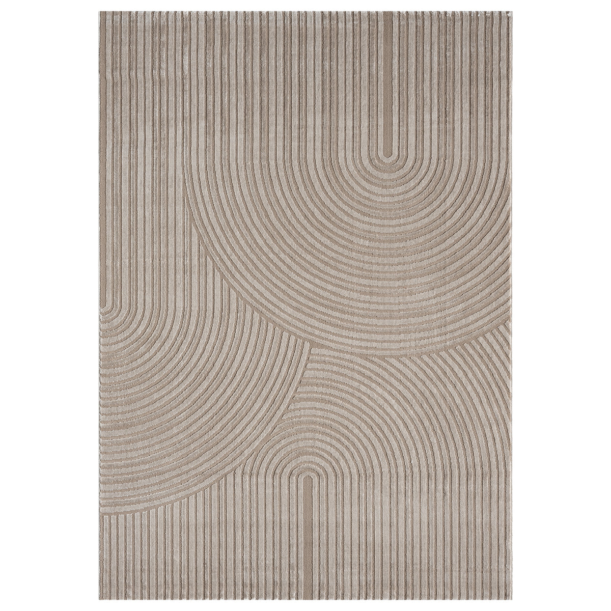 Carpet for living room, short pile, bedroom, wave pattern, high-low pattern / Boho Sakndi