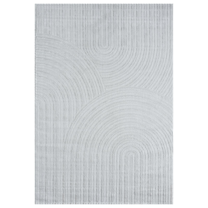 Carpet for living room, short pile, bedroom, wave pattern, high-low pattern / Boho Sakndi-zoom-