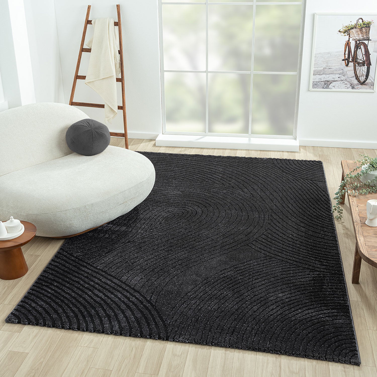Modern Boho Pattern Living Room Rug, Super Soft, High Quality, Scandinavian-1