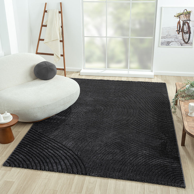 Modern Boho Pattern Living Room Rug, Super Soft, High Quality, Scandinavian-zoom-