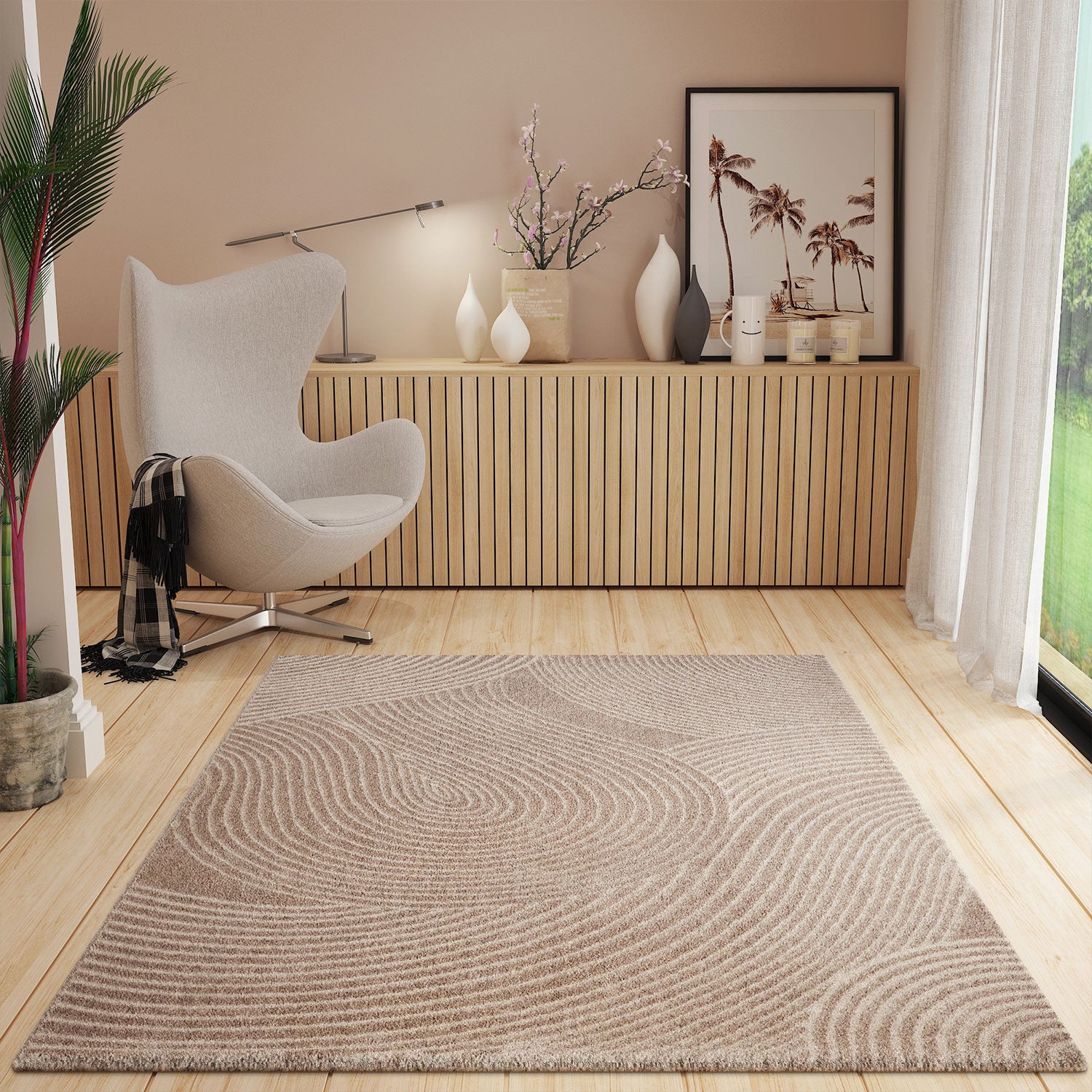 Modern Boho Pattern Living Room Rug, Super Soft, High Quality, Scandinavian-zoom-10