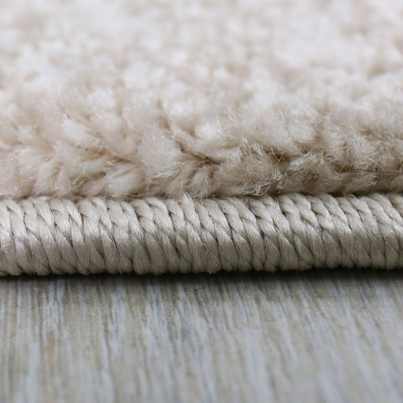 Modern living room rug with stone look and hand-cut contours, cream beige-zoom-