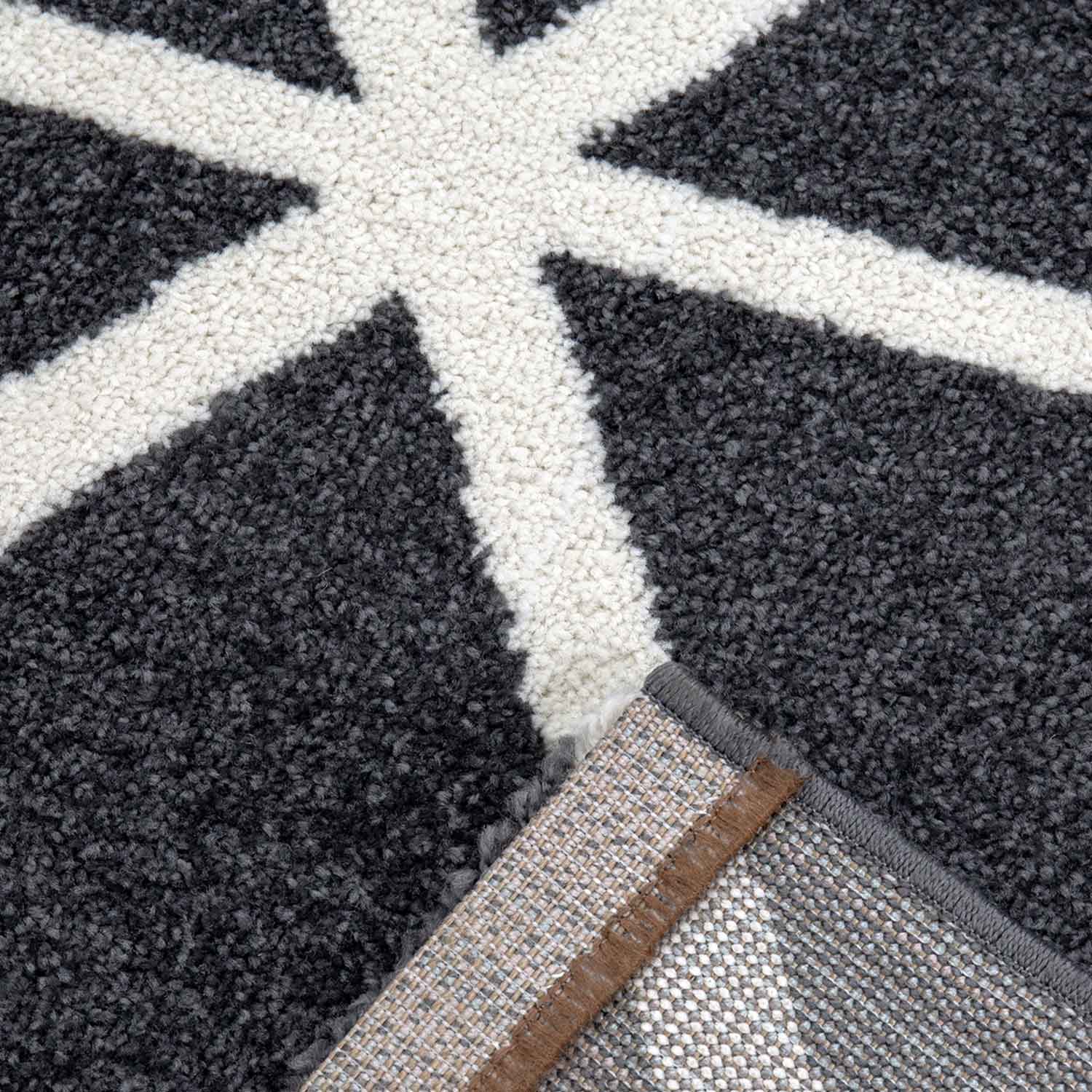 Short-pile rug in pastel white diamond design, durable, available in various colors, for living room, bedroom, kitchen-zoom-13