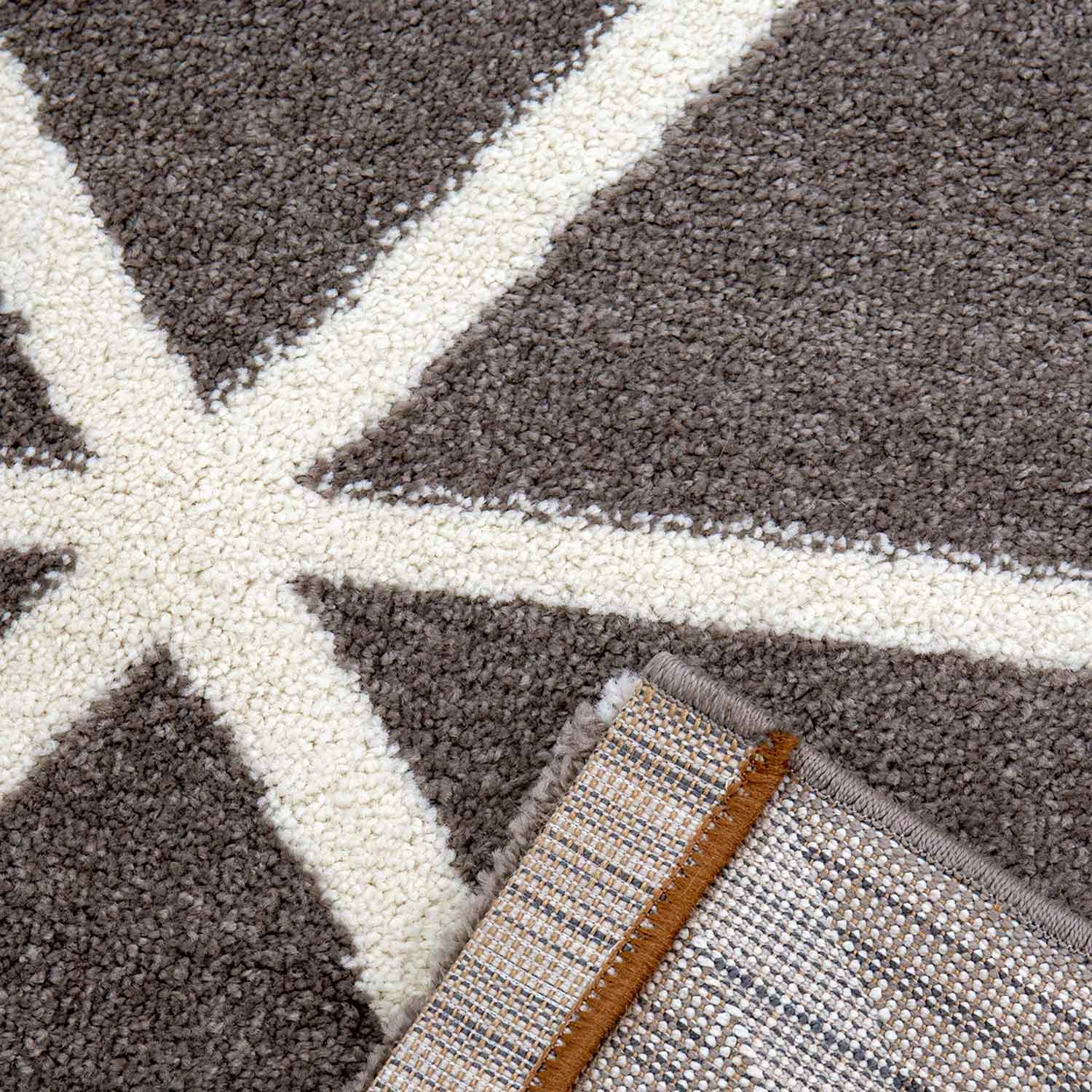 Short-pile rug in pastel white diamond design, durable, available in various colors, for living room, bedroom, kitchen-zoom-28