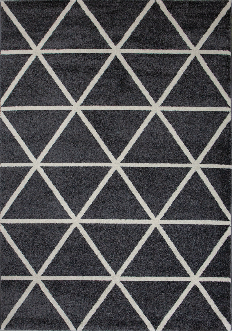 Short-pile rug in pastel white diamond design, durable, available in various colors, for living room, bedroom, kitchen-zoom-