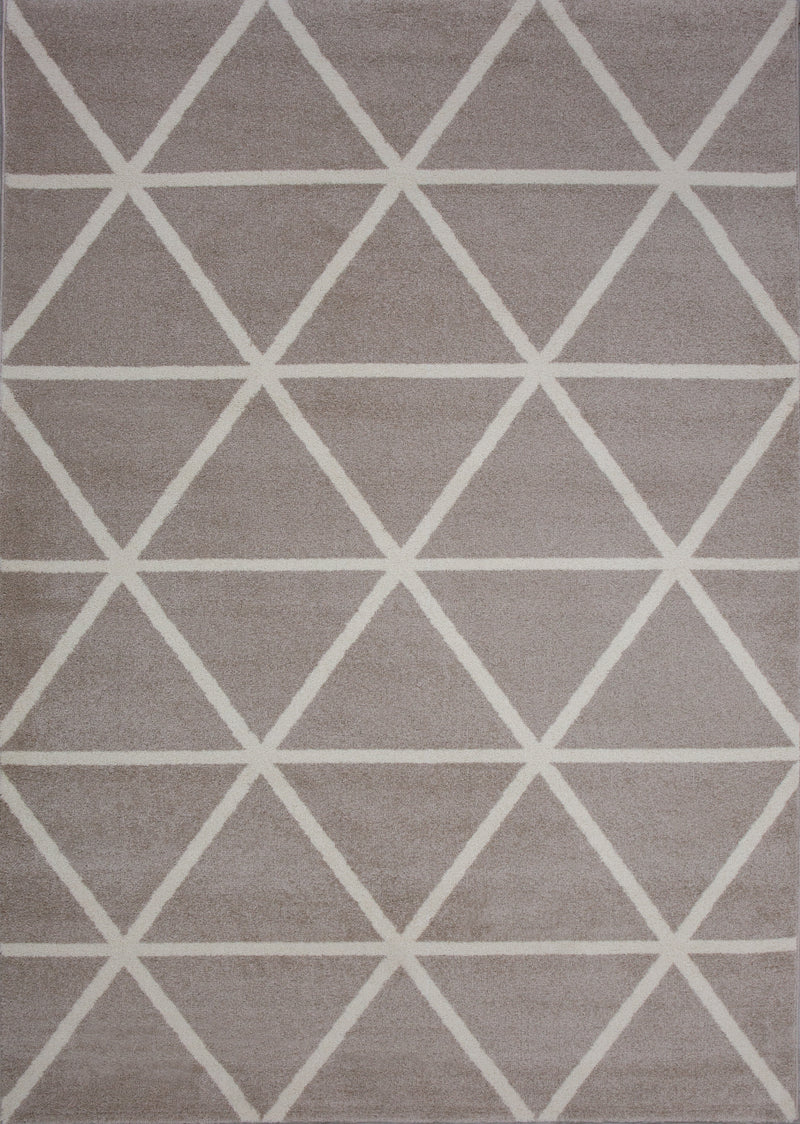 Short-pile rug in pastel white diamond design, durable, available in various colors, for living room, bedroom, kitchen-zoom-