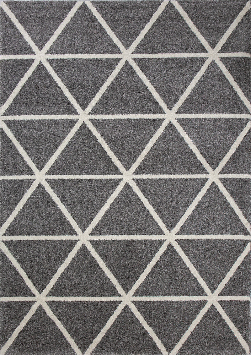 Short-pile rug in pastel white diamond design, durable, available in various colors, for living room, bedroom, kitchen-zoom-