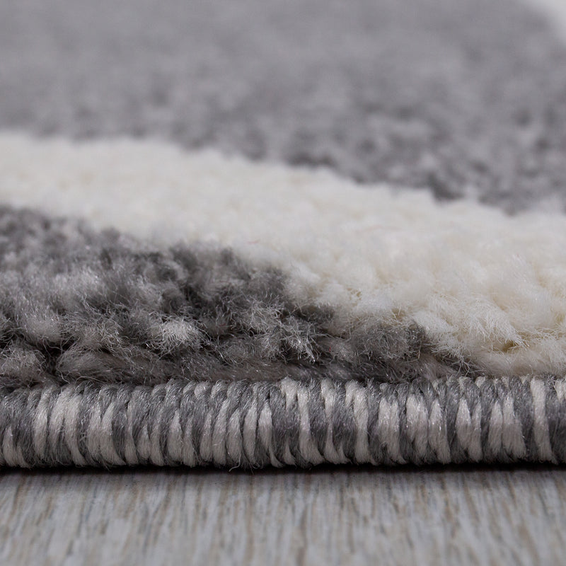 Short-pile rug in pastel white diamond design, durable, available in various colors, for living room, bedroom, kitchen-zoom-