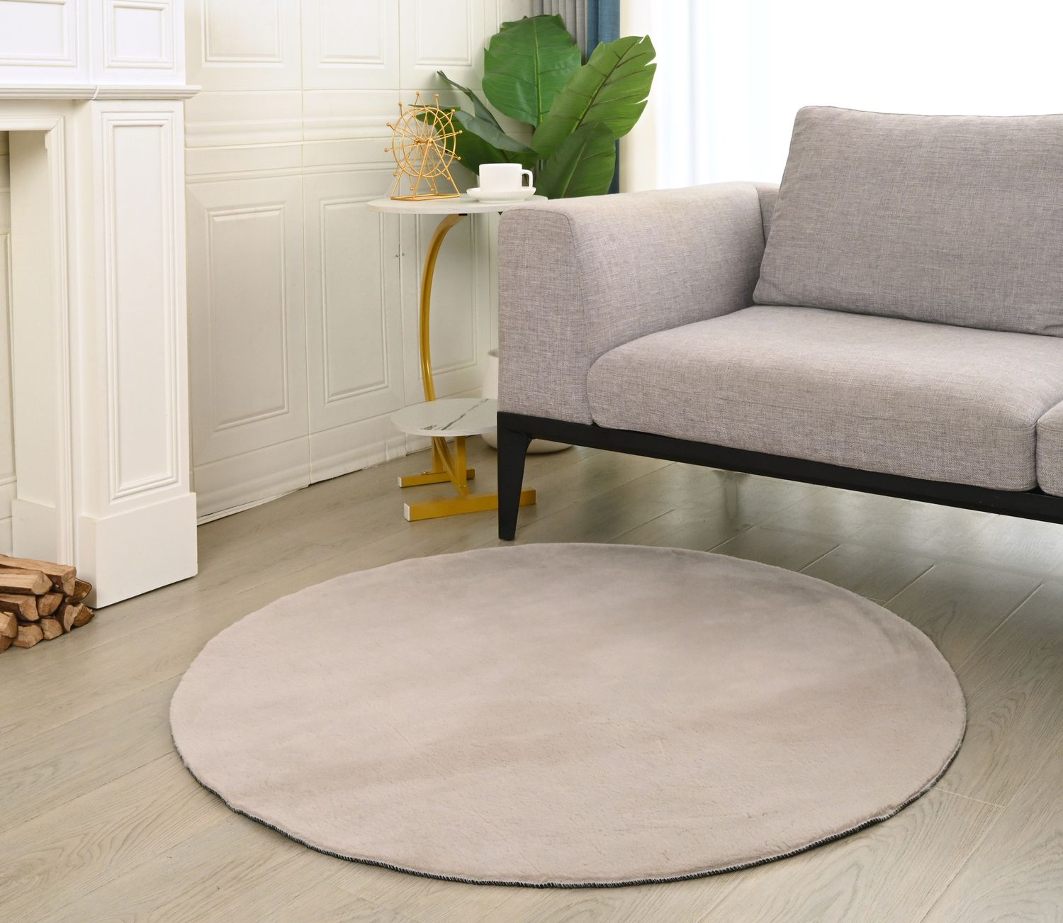 Carpet for living room/bedroom: Fluffy, short pile – washable and suitable for underfloor heating-zoom-31