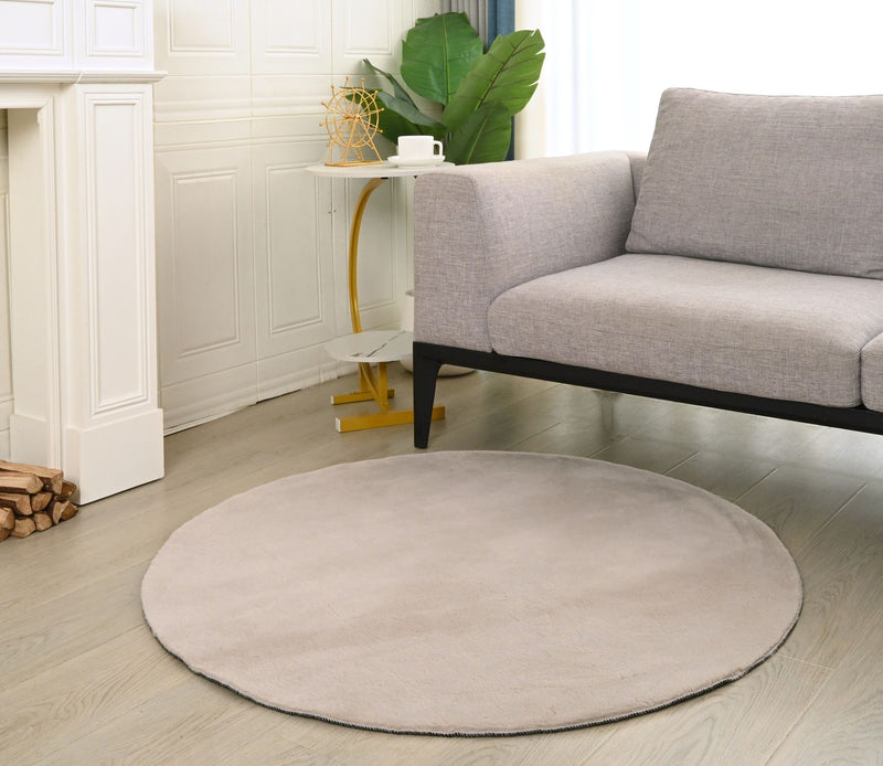 Carpet for living room/bedroom: Fluffy, short pile – washable and suitable for underfloor heating-zoom-