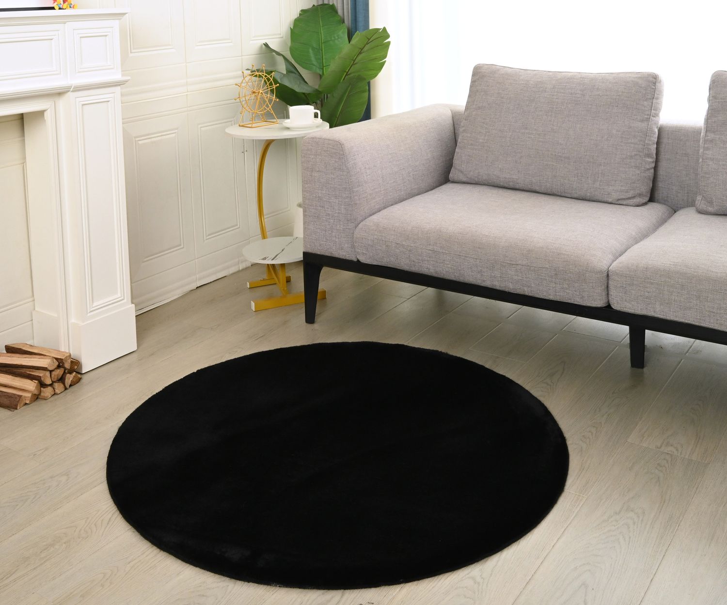 Carpet for living room/bedroom: Fluffy, short pile – washable and suitable for underfloor heating-zoom-23